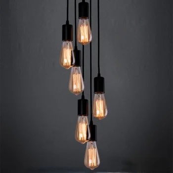 Iskandinav örümcek endüstriyel askı lamba E27 Loft Edison endüstriyel asılı lambalar uzunluğu kolye ışıkları