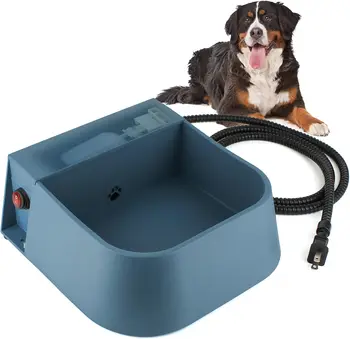 Isıtmalı otomatik su kasesi köpekler için, ısıtmalı köpek otomatik dolum açık kase, ısıtmalı otomatik Waterer için köpek, kediler, tavuklar, Hayvanlar