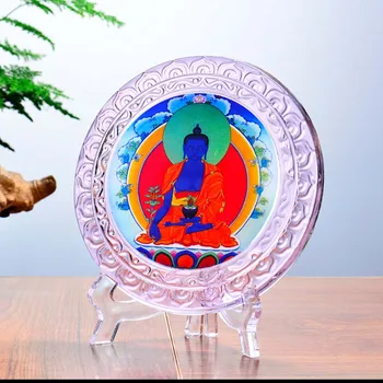 IYI # Toptan Budist malzemeleri Asya Tapınak EV sunak kristal Eczacı Tıp Buda süs heykeli