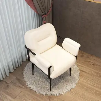 İtalyan Kol Dayama Oturma Odası Sandalyeleri Moda Yetişkinler Mobil Bekleme Oturma Odası Sandalyeleri Vanity Ergonomik Sillones iç mekan mobilyası