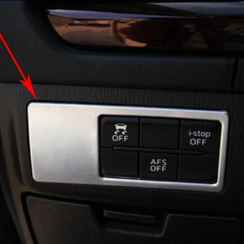 İç Kafa ışık anahtarı düğme kapağı Trim 1 adet Mazda 3 AXELA İçin M3 2014 2015 2016 2017