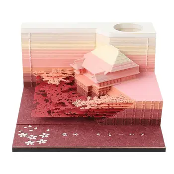 Japonya Kiyomizu Tapınak 3D Üç Boyutlu Kağıt Oyma not defteri 3D Sanat Bloknot Yapışkan Notlar ofis Dekorasyon Süsler Hediyeler