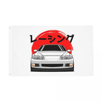 JDM Sürüklenme Bayrağı Açık Afiş Polyester Japon Araba Yarışı Yarış Dekorasyon Canlı Renk 2x3 3x5 4x6 5x8 FT Bayrakları
