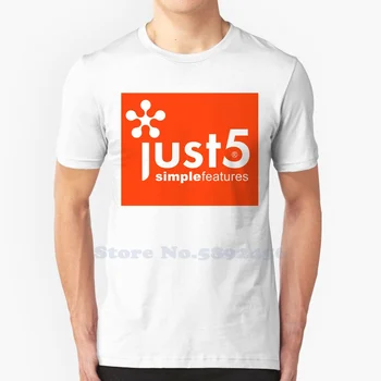 Just5 Logo Rahat T Shirt En Kaliteli Grafik %100 % Pamuk Tees