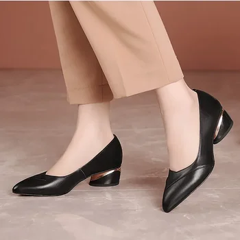 Kadın Ayakkabı 2022 İlkbahar ve Sonbahar Yeni Stil Sivri Çok Yönlü kadın Tek yüksek topuklu ayakkabı