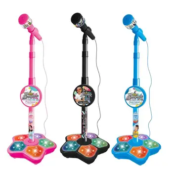 Karaoke makinesi çocuklar için şarkı oyuncak ayarlanabilir yükseklik ile sağlam ve dayanıklı çocuklar şarkı Playsets için ışık ile doğum günü