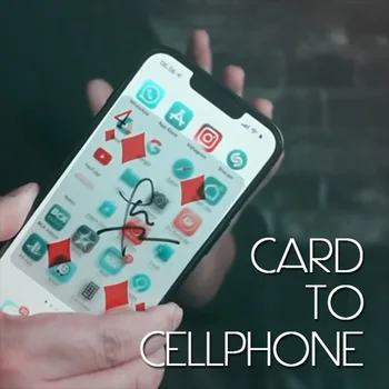 Kart Cep Telefonu Sihirli Hileler İmzalı Kart Nüfuz Telefon Ekran Görsel Poke Magia Sahne Yanılsamalar Hile Mentalism Sahne