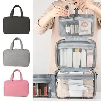 Katlanabilir makyaj çantası organizatör asılan saklama çantası Banyo Makyaj Çantası Durumda Kozmetik Çantası Seyahat Çantası Büyük Kapasiteli Seyahat için