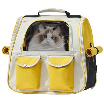 Kedi Taşıyıcı Sırt Çantaları Nefes evcil hayvan çantası Sırt Çantası Taşınabilir Çok Cep Ağır Küçük Orta Köpekler Kediler Evcil Yürüyüş Kamp