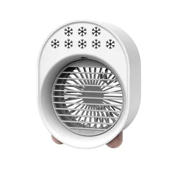 Kişisel Hava Soğutucu Evaporatif Klima Masaüstü Soğutma Fanı Mini USB Klima Fanı 3 Rüzgar Hızı Gece Lambası