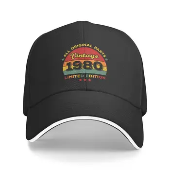 Kişiselleştirilmiş 1980 Vintage Doğum Günü beyzbol şapkası Erkekler Kadınlar Nefes Baba Şapka Streetwear