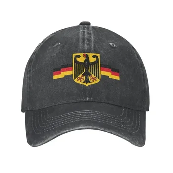Kişiselleştirilmiş Pamuk Alman Kartal Kalkan beyzbol şapkası Kadın Erkek Nefes Almanya Bayrağı Baba Şapka Streetwear