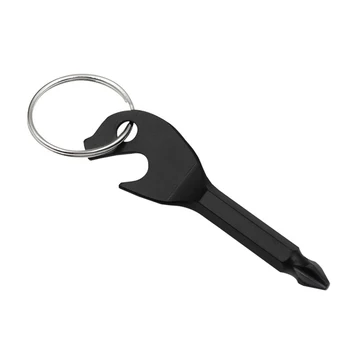 Kolay Cep Onarımı için Çok Amaçlı Tornavida Anahtarı Kullanışlı Şişe Açacağı içerir Dayanıklı Metal Anahtarlık olarak Kullanılabilir