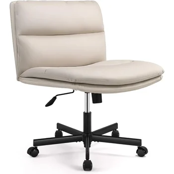 Kolsuz Ofis Masaları Sandalye PU-Yastıklı Vanity Sandalye Orta Geri Ergonomik Ev Ofis bilgisayar sandalyesi Rahat