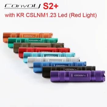 Konvoy El Feneri S2 + KR CSLNM1. 23 Kırmızı ışık Led Linterna Torch 18650 Flaş ışığı Mini Lanterna Taşınabilir Çalışma avcılık Lambası