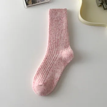Kore Tarzı Harajuku Kaykay Uzun Çorap Düz Renk Yün Çorap Sokak Komik Mutlu Kadın Kız Çorap Kazık Kazık Çorap