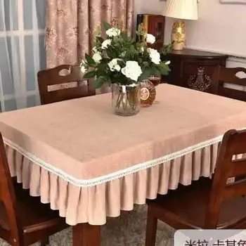 Kumaş oval masa örtüsü masa örtüsü dikdörtgen yemek masası örtüsü kare tahtası seti yazı masası sehpa seti