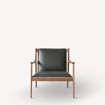 Kuzey Amerika ceviz deri kanepe sandalye Japon tasarımcı Claude sandalye high-end eğlence tek kanepe oturma odası mobilya için