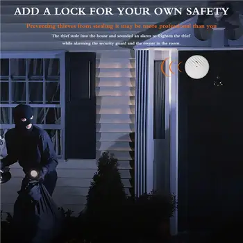Kırılma Sensörü Alarm 125dB Sondaj Akülü Warner Gözetim Ev Pencere İş Güvenlik Aksesuarları