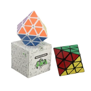 Lanlan 8 eksen 8 yüz Oktahedron Sihirli Küp Bulmacalar Siyah Ve Beyaz Öğrenme ve Eğitim Cubo magico Oyuncaklar