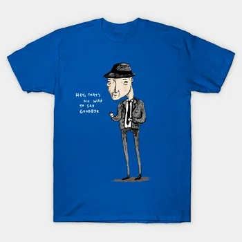 Leonard Cohen kısa kollu t-Shirt Pamuk Mavi Unisex Tüm Boyut S 5XL PM2007 uzun kollu
