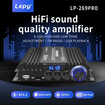 LEPY LP - 269PRO HİFİ Ses güç amplifikatörü Bluetooth 5.0 Kanal 4.1 Koaksiyel USB SD FM Fonksiyonu Ev Sineması Ses Sistemi