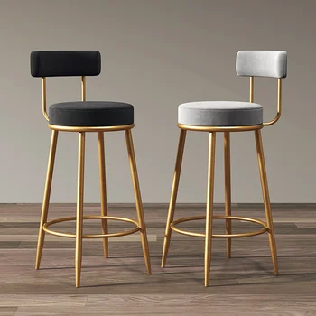 Lüks Bar Ofis yemek sandalyeleri Tasarım Modern Yüksek İskandinav Minimalist Sandalye Altın Açık Taburetes De Bar Mobilya WXH15XP