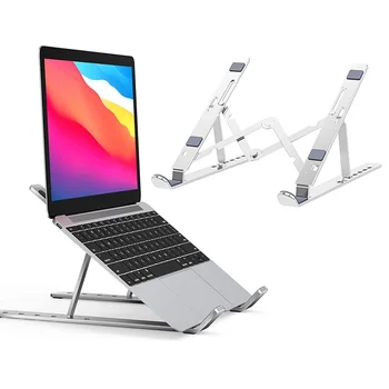 MacBook Pro Notebook için Katlanabilir Dizüstü Bilgisayar Standı, Alüminyum Alaşım, Tablet Tutucu, Taşınabilir Masaüstü Braketi, PC Tutucu
