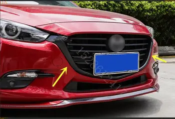 Mazda 3 AXELA 2017-2019 için Yüksek Kaliteli ABS Çıkartmalar ön ızgara dekoratif şerit anti-scratch koruma araba aksesuarları