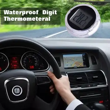 Mini Dijital 3M Yapıştırıcı cep termometresi Su Geçirmez Dijital Araba ve Motosiklet Termometre Göstergesi Pano Banyo 
