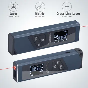 Mini Lazer Menzil Dijital mezura Lazer Cetvel USB Şarj Alüminyum Alaşımlı Gövde Taşınabilir Dijital Lazer Mesafe Ölçer
