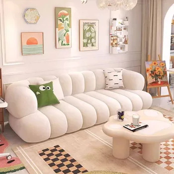 Minimalist oturma odası kanepeleri Modern Kumaş Daire Rahat Kanepeler Avrupa Çok Fonksiyonlu Meuble De Salon mobilyaları