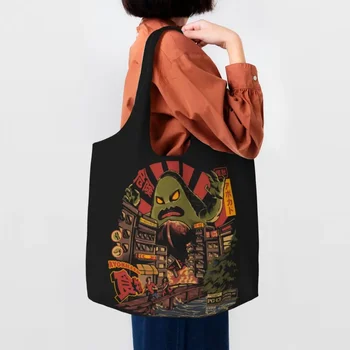 Moda Avokado Avokado alışveriş çantası Çanta Geri Dönüşüm Meyve Vegan Bakkal Tuval Alışveriş omuzdan askili çanta Fotoğraf Çanta