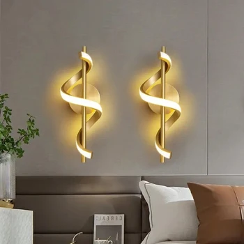 Modern led duvar lambası Yaratıcı Duvar Aplik Oturma Odası Yemek Odası Yatak Odası Başucu Ev Dekor iç mekan aydınlatması Fikstür Cilası
