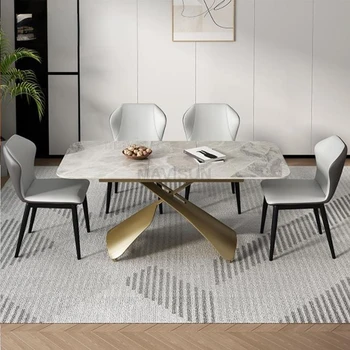 Modern Lüks Yemek Masaları Oturma Odası Katlanabilir Tasarım Yemek Masaları İskandinav Rahatlatıcı Mobili Per La Casa mutfak mobilyası WZ