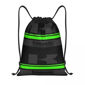 Motosiklet Kawasakis Logo Çanta İpli Spor Sırt Çantası Spor Sackpack Ninja Moto ipli çantalar Koşu için