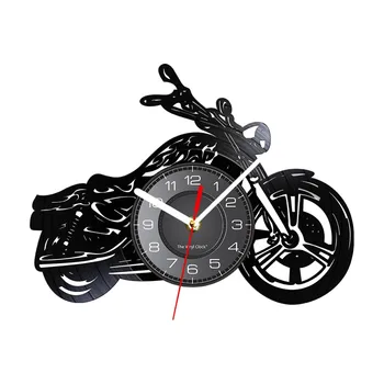 Motosiklet Vinil Kayıt Ev Garaj duvar saati Motosiklet Retro Mekanik duvar saati İki Dakika Zamanlayıcı