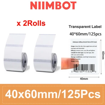 NiiMbot B21 B1 B203 şeffaf etiket etiket yırtılmaz, yağ geçirmez, su geçirmez ve çizilmeye dayanıklı Etiket Yazıcı Termal Kağıt