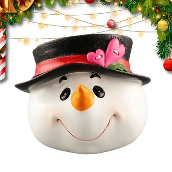 Noel Baba Noel Süsler Mini Reçine Noel Baba Sevimli Dekoratif Kardan Adam Kafa Süsleri Noel Tatili Partisi İçin