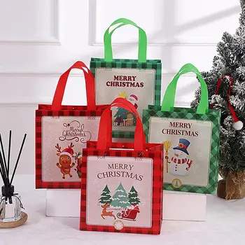 Noel hediyesi Çanta Taşınabilir Su Geçirmez Çerez Şeker saklama kutusu Çanta ev Noel partisi hediyeler Dekorasyon aksesuarları