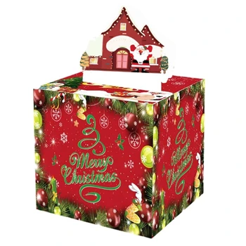 Noel Kutusu Eğlenceli Nakit Hediye Noel Para kutu seti Kiti İle 30 Şeffaf Çanta, Çocuklar ve Yetişkinler İçin Mükemmel Sürpriz