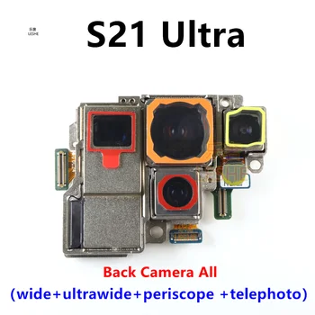 Orijinal Ana Arka Bakan Kamera Tam Set (Telefoto + Derinlik + Geniş) samsung Galaxy S21 Ultra Flex Kablo SM-G998B G998U S21U