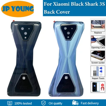Orijinal Yeni Xiaomi Siyah Köpekbalığı 3S arka Pil Kapağı Cam Panel Kapı Arka Konut Case Shark3 S Kamera Lens İle Değiştirin