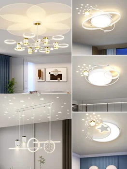 Oturma Odası Avize 2023 Yeni Modern Basit ve Hafif Lüks Projeksiyon Lambası Yaratıcı Sanat Lambaları Tüm Ev Kombinasyonu