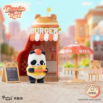 Panda Rulo Alışveriş Caddesi Serisi Kör Kutu Gizem Kutusu Orijinal Aksiyon Figürü Karikatür Modeli Koleksiyonu Çocuklar Hediye Sürpriz Hediye