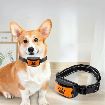 Pet Köpek Anti Barking Cihazı USB Elektrikli Ultrasonik Köpekler Eğitim Yaka Köpek Dur Barking Titreşim Anti Bark Yaka Dropship