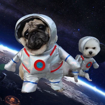 Pet Köpek cadılar bayramı kıyafetleri Komik Astronot Kendinden Destekli Noel Kostüm Komik Pet Kedi Parti Cosplay Giyim Giyim