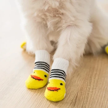Pet Çorap Dört Sevimli Çorap Yüksek Görünüm Seviyesi Anti-kir kaymaz alt Düşmez bacak ısıtıcıları sıcak Ve sıcak