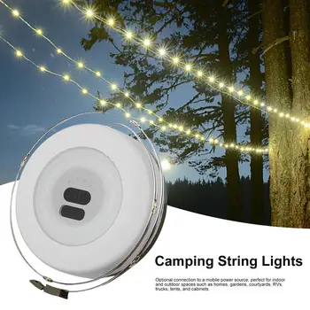 Pil gücü kamp dize ışıkları lamba USB şarj edilebilir kamp ışık zinciri ayarlanabilir parlaklık kamp aksesuarları