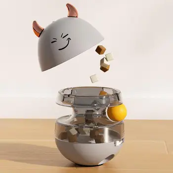 Pilsiz Kedi Oyuncak Pet Tumbler Oyuncak Ayarlanabilir Gıda Dağıtıcı Otomatik Rotasyon Sıkıntı Rahatlatmak Kediler Köpekler için kedi maması Topu